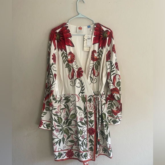 Farm Rio Red Floral Dress - Picture 1 of 4